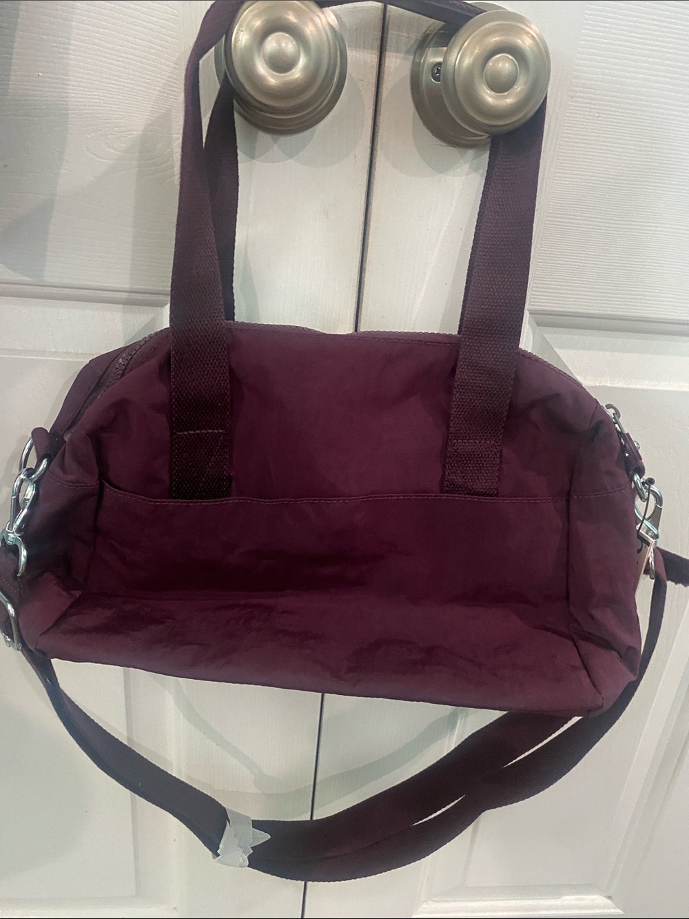 🆕Kipling Klara Satchel Tote, Color- Dark Plum Tonal - Picture 3 of 8